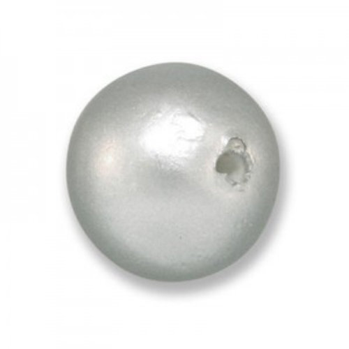 18mm Round Cotton Pearl - Silver