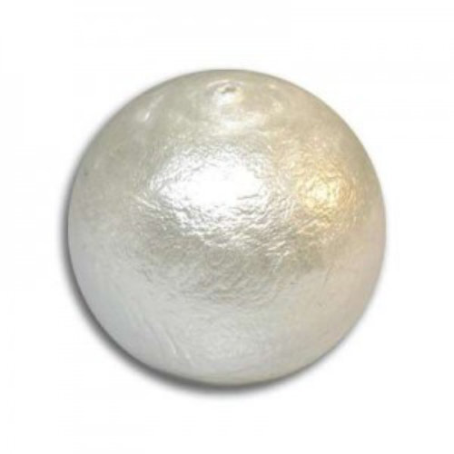 20mm Round Cotton Pearl - Bridal White
