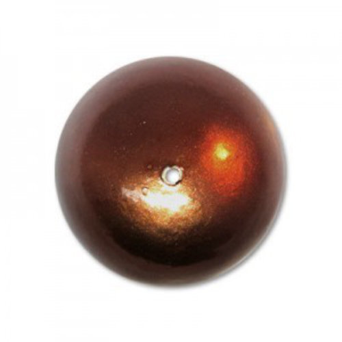20mm Round Cotton Pearl - Bronze