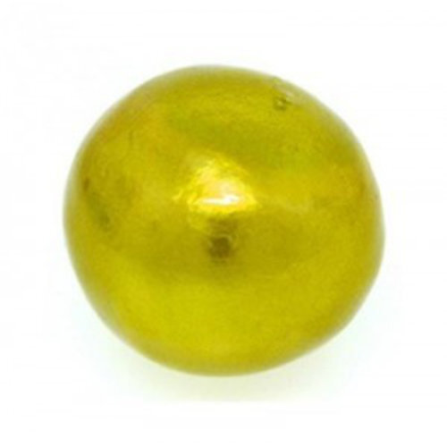 20mm Round Cotton Pearl - Chartreuse