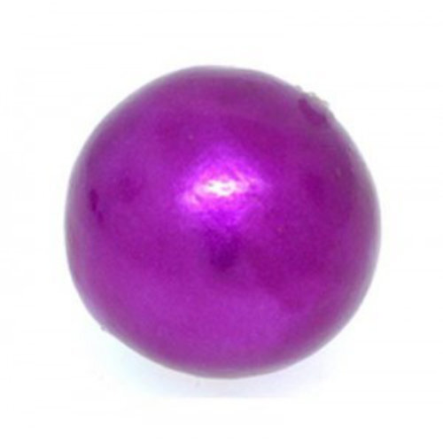 20mm Round Cotton Pearl - Fuchsia