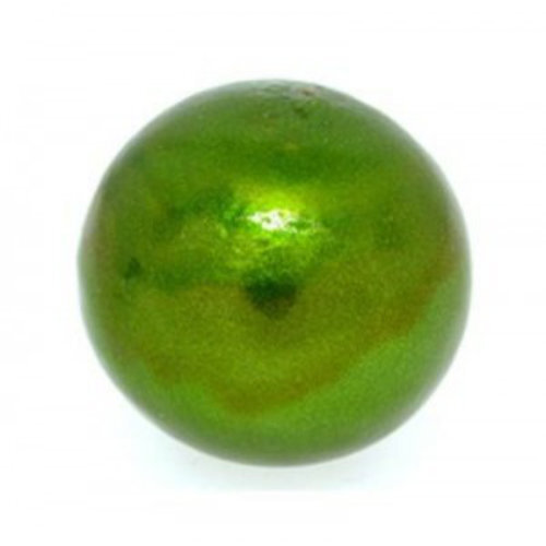 20mm Round Cotton Pearl - Hunter Green
