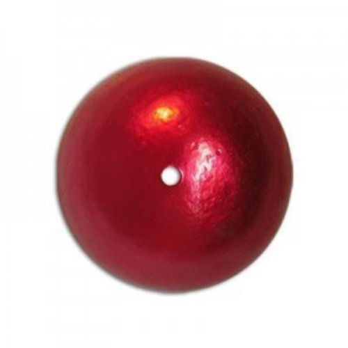 20mm Round Cotton Pearl - Red