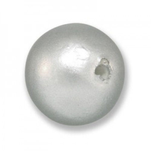 20mm Round Cotton Pearl - Silver