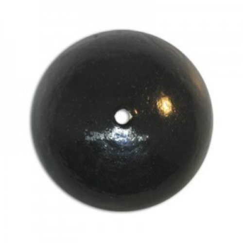 24mm Round Cotton Pearl - Black