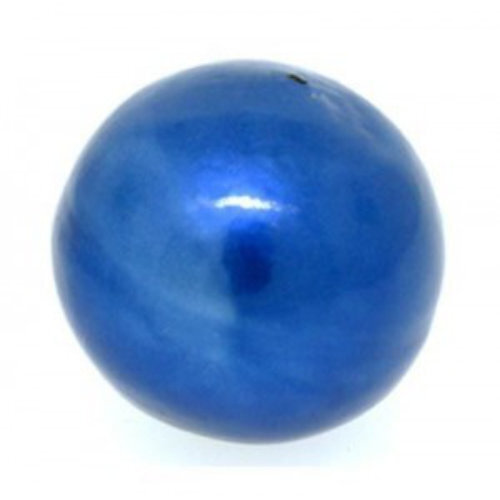 24mm Round Cotton Pearl - Montana Blue