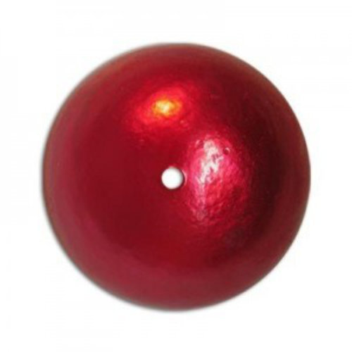 24mm Round Cotton Pearl - Red