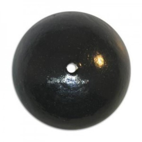 30mm Round Cotton Pearl - Black