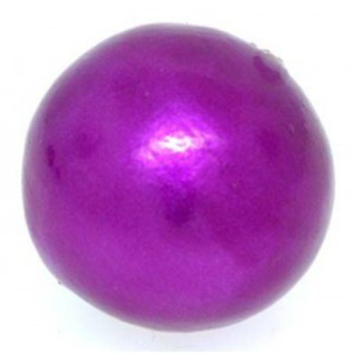 30mm Round Cotton Pearl - Fuchsia