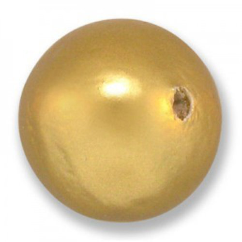 30mm Round Cotton Pearl - Gold