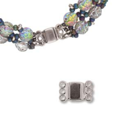 Multi Strand Magnetic Clasp - 8.6mm - 3 Strand - CR064