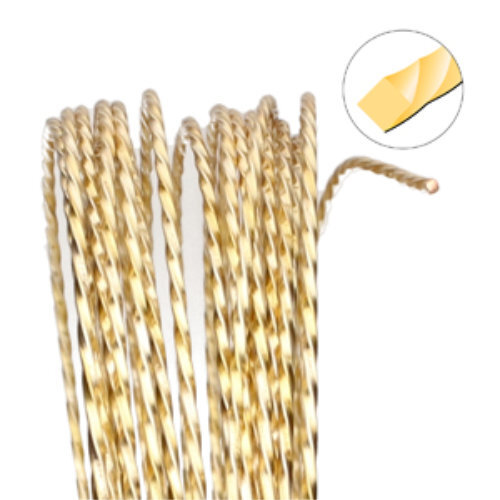 Tarnish Resistant Soft Temper Gold 21 Gauge Twisted Wire
