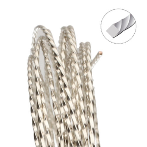 Tarnish Resistant Soft Temper Silver 21 Gauge Twisted Wire
