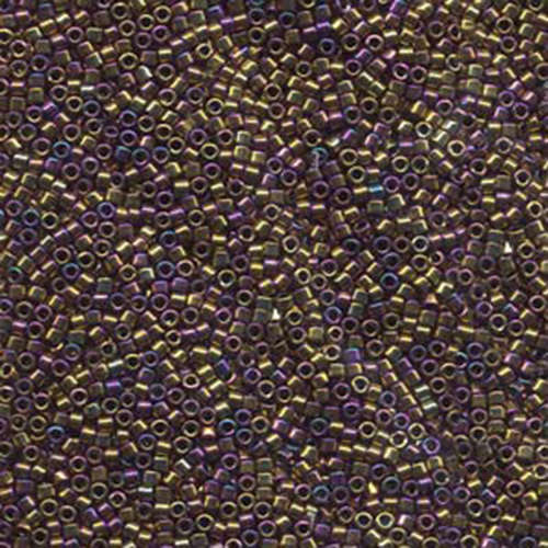 Miyuki 11/0 Delica Bead - DB029 - Metallic Purple / Gold Iris
