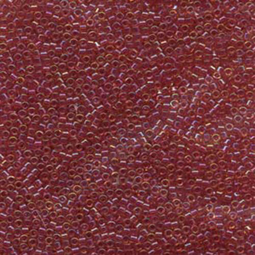 Miyuki 11/0 Delica Bead - DB062 - Lined Light Cranberry AB