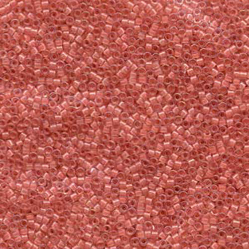 Miyuki 11/0 Delica Bead - DB070 - Lined Rose Pink AB