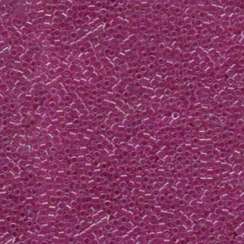 Miyuki 11/0 Delica Bead - DB074 - Lined Light Fuchsia AB