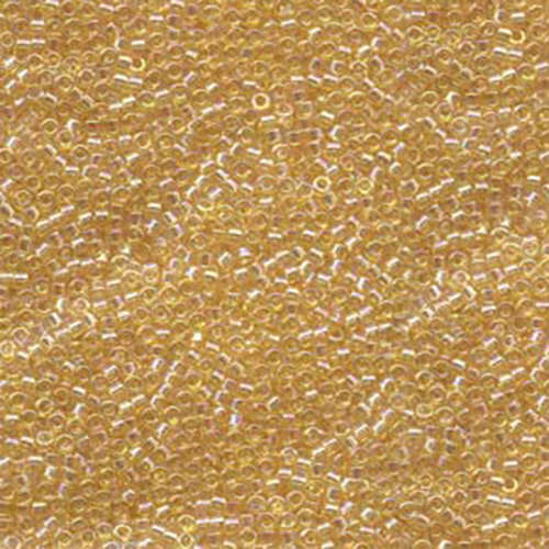 Miyuki 11/0 Delica Bead - DB100 - Transparent Light Amber AB 