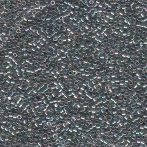 Miyuki 11/0 Delica Bead - DB107 - Transparent Grey Iris AB