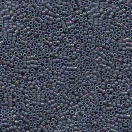 Miyuki 11/0 Delica Bead - DB132 - Opaque Dark Grey AB