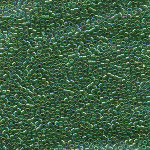 Miyuki 11/0 Delica Bead - DB152 - Transparent Green AB