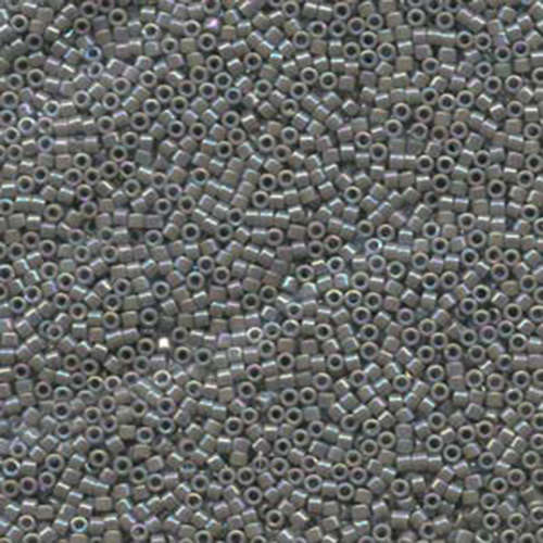 Miyuki 11/0 Delica Bead - DB168 - Opaque Grey AB