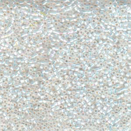 Miyuki 11/0 Delica Bead - DB222 - White Opal AB