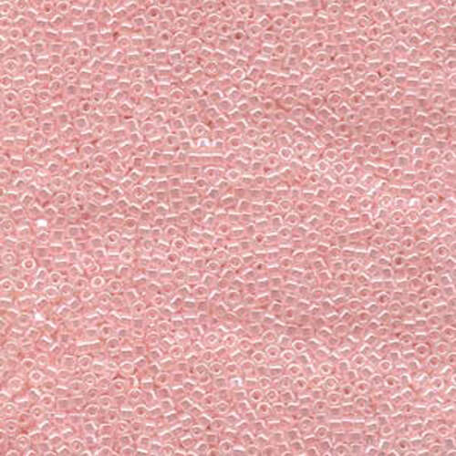 Miyuki 11/0 Delica Bead - DB234 - Lined Crystal / Pale Salmon