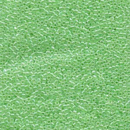 Miyuki 11/0 Delica Bead - DB237 - Crystal Lined Light Green Luster