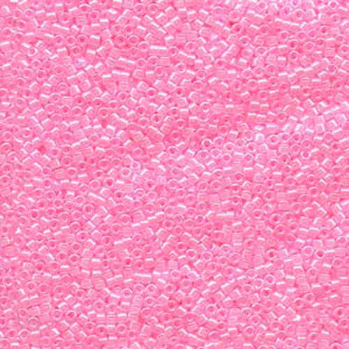 Miyuki 11/0 Delica Bead - DB244 - Lined Crystal / Light Pink