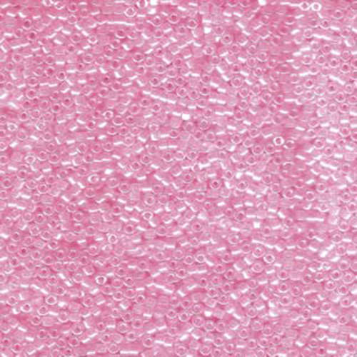 Miyuki 11/0 Delica Bead - DB245 - Crystal Lined Medium Pink Luster
