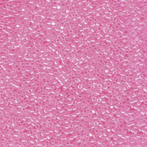 Miyuki 11/0 Delica Bead - DB246 - Lined Crystal / Dark Pink