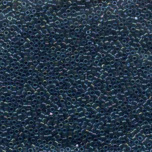 Miyuki 11/0 Delica Bead - DB286 - Lined Aqua / Midnight Blue Luster