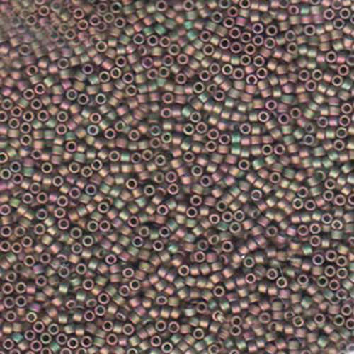 Miyuki 11/0 Delica Bead - DB380 - Matte Metallic Green & Pink