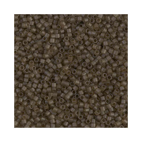 Miyuki 11/0 Delica Bead - DB0384-1 - Matte Transparent Smoky Quartz - Lead Free