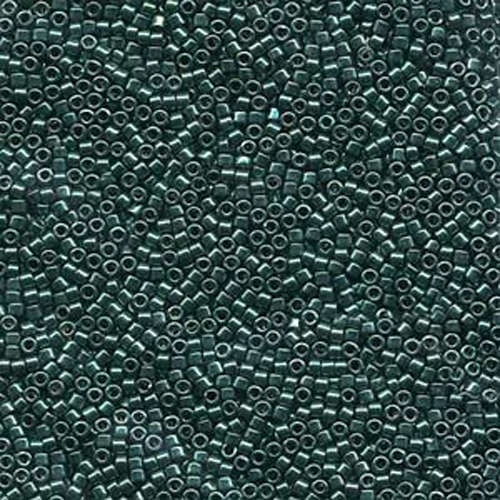Miyuki 11/0 Delica Bead - DB458 - Galvanized Dyed Dark Green