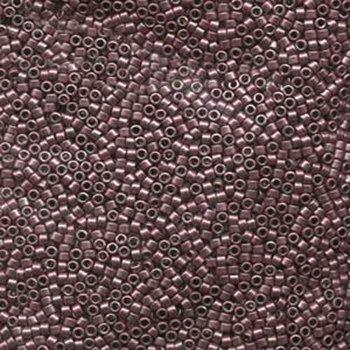 Miyuki 11/0 Delica Bead - DB462 - Galvanized Dyed Dark Grey Mauve