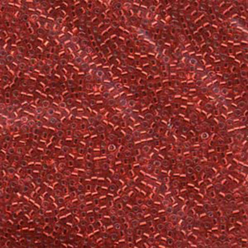 Miyuki 11/0 Delica Bead - DB602 - Silver Lined Dyed Red