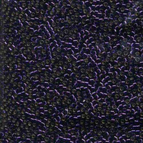 Miyuki 11/0 Delica Bead - DB609 - Silver Lined Dyed Dark Purple