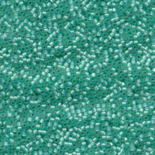 Miyuki 11/0 Delica Bead - DB627 - Silver Lined Mint Green Alabaster