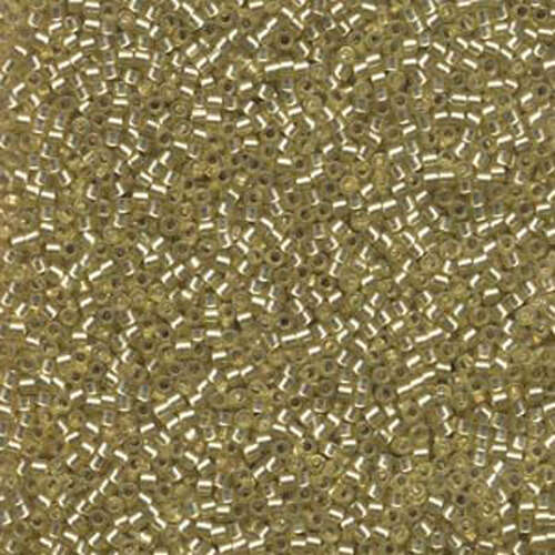 Miyuki 11/0 Delica Bead - DB686 - Semi Matte Silver Lined Dyed Jonquil