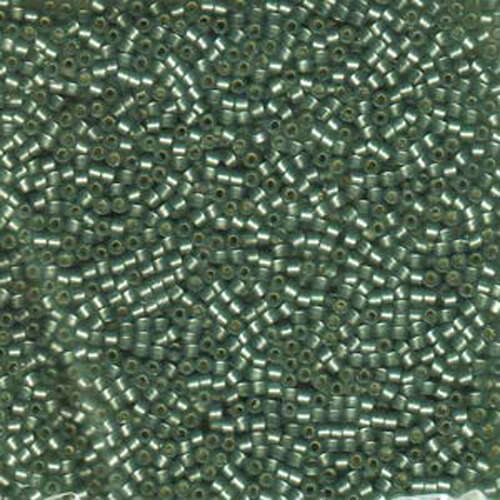 Miyuki 11/0 Delica Bead - DB689 - Semi Matte Silver Lined Dyed Light Grey