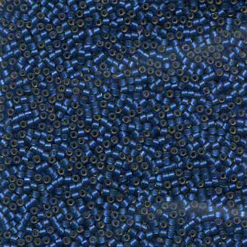 Miyuki 11/0 Delica Bead - DB693 - Semi Matte Silver Lined Dyed Blue
