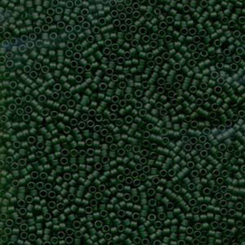 Miyuki 11/0 Delica Bead - DB767 - Matte Transparent Forest Green