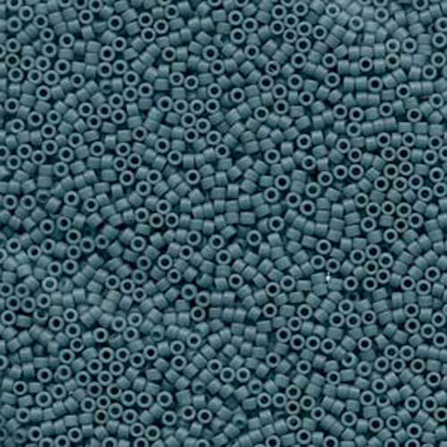 Miyuki 11/0 Delica Bead - DB792 - Matte Opaque Dyed Grey Blue