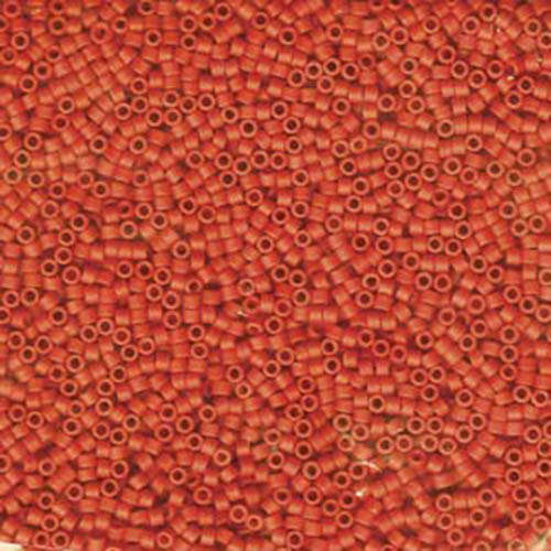 Miyuki 11/0 Delica Bead - DB795 - Matte Opaque Dyed Vermillion