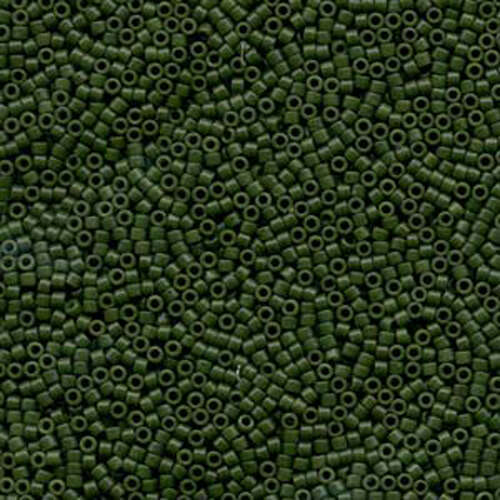 Miyuki 11/0 Delica Bead - DB797 - Matte Opaque Dyed Olive