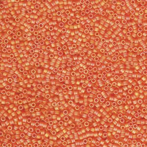 Miyuki 11/0 Delica Bead - DB855 - Matte Transparent Orange AB