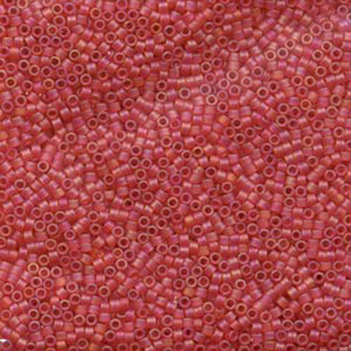 Miyuki 11/0 Delica Bead - DB856 - Matte Transparent Light Red AB