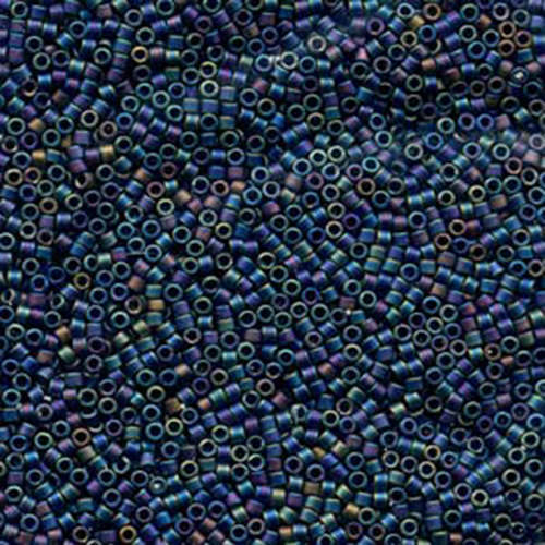 Miyuki 11/0 Delica Bead - DB871 - Matte Opaque Gray AB